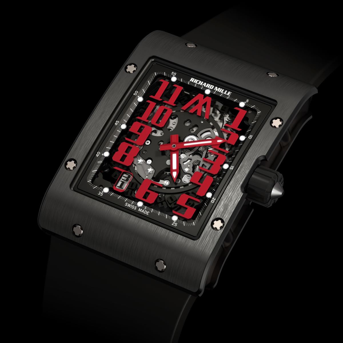 Replica Richard Mille RM 016 Automatic Marcus Black Titanium Watch